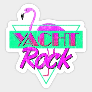 Yacht Rock Party Boat Drinking graphic 80s Faded Sticker